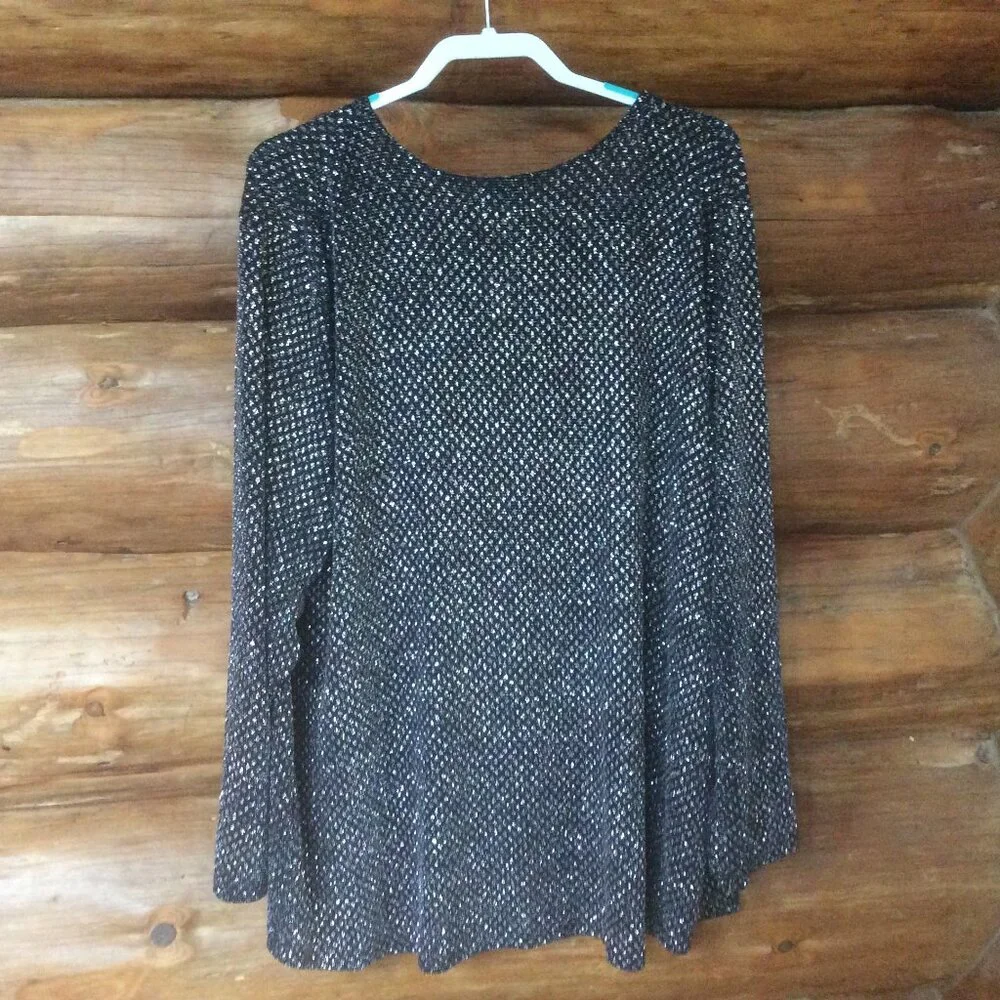 Catherines Black w/Gold & Silver Metallic Tank & Cardigan Set Size 24W - Picture 8 of 8